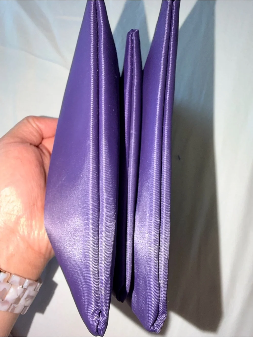 Tory Burch Purple Nylon Wristlet BROKEN SNAP RELEASE For strap